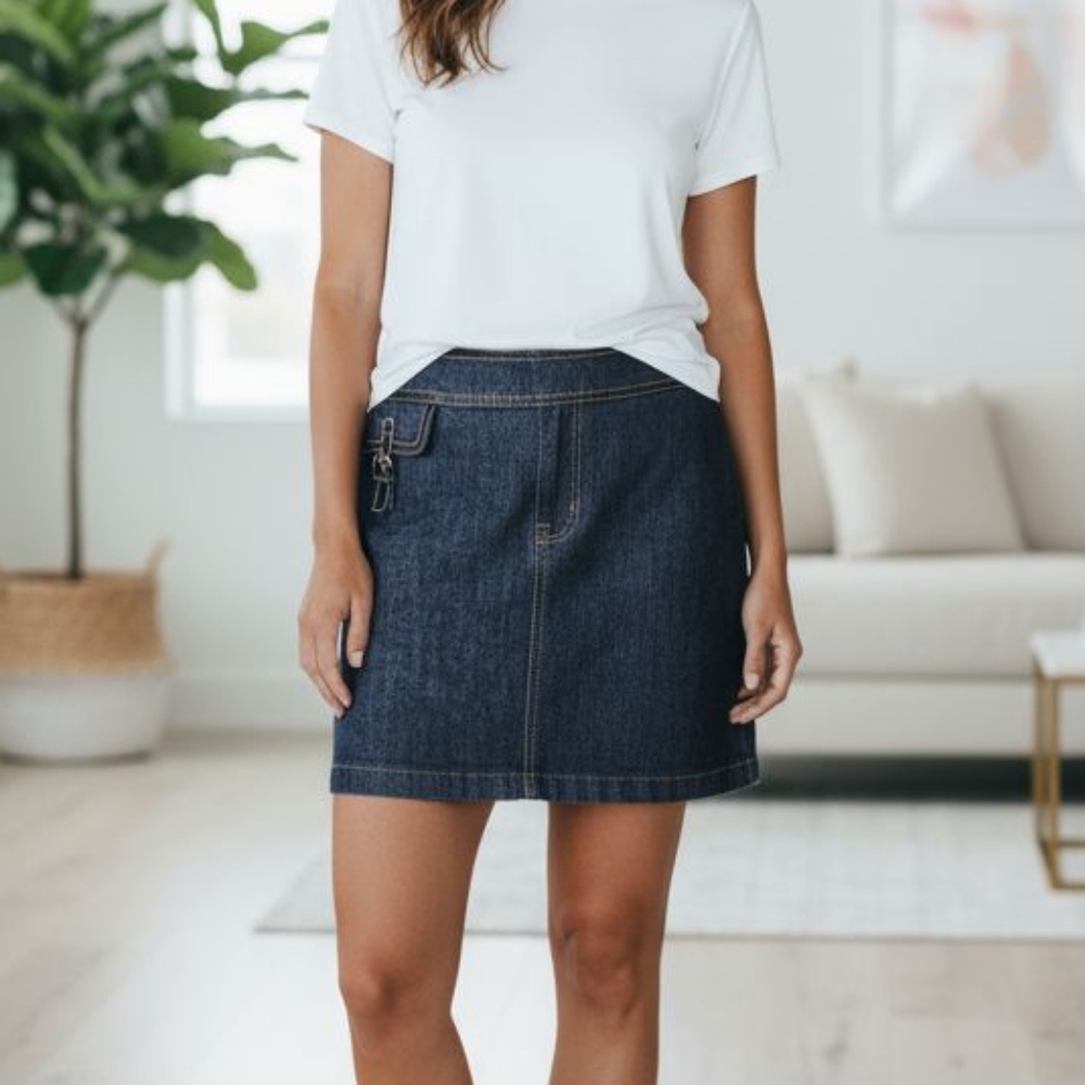 MICHAEL Michael Kors Blue Mini Pencil Skirt